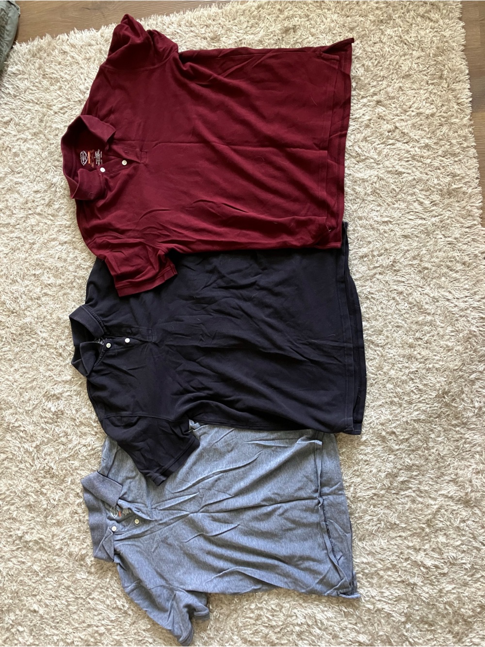 St. John's Bay Polo Pack — Burgundy, Navy, Gray